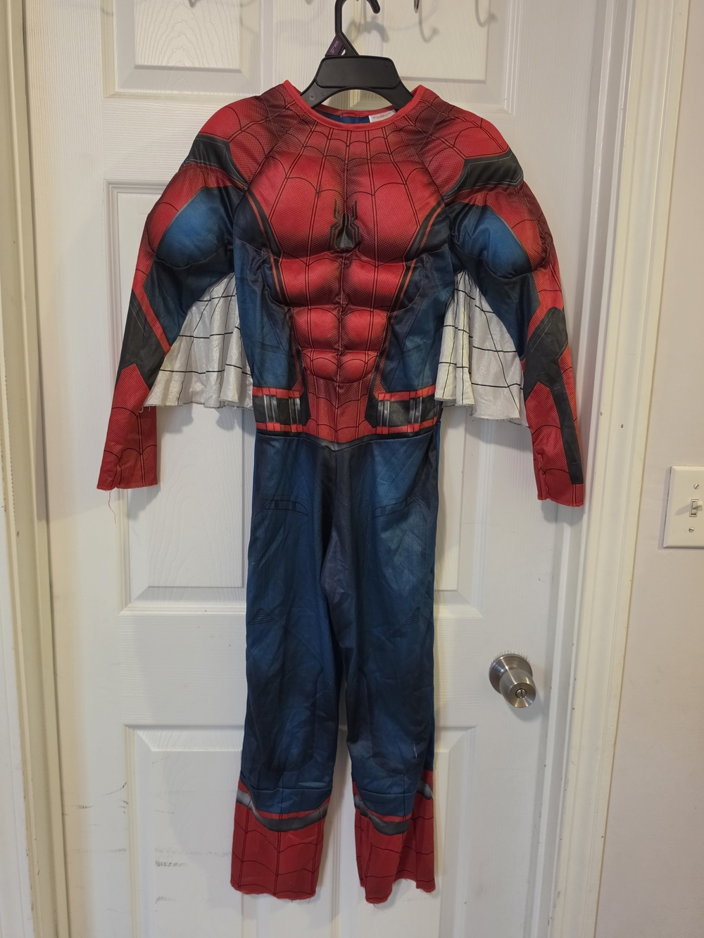 Marvel Red and Blue Spider-Man Muscle Chest Costume Size Medium 7/8